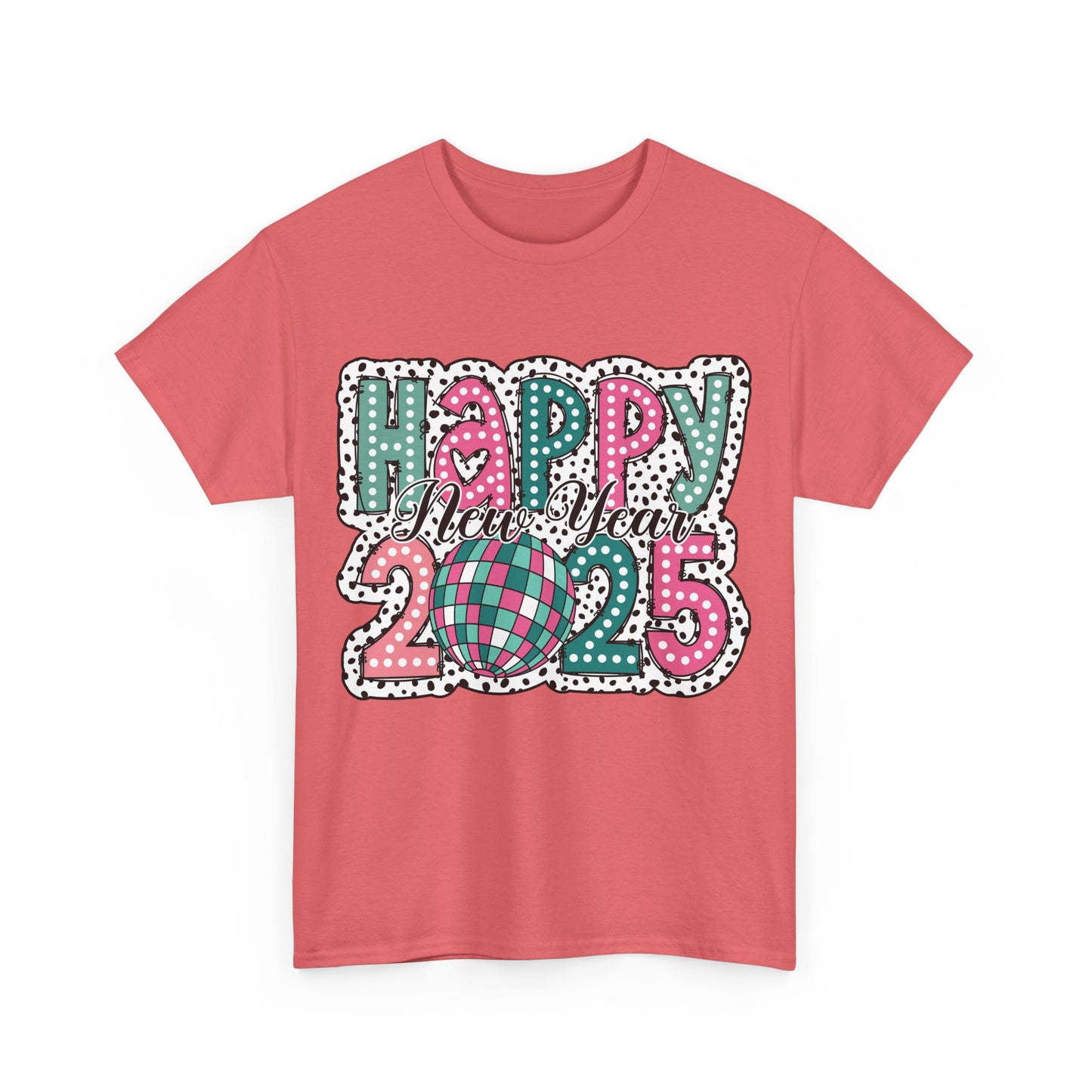 Happy New Year 2025 Unisex Heavy Cotton Tee - Celebrate in Style!