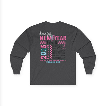 Happy New Year 2025 Unisex Long Sleeve Tee - Celebrate in Style