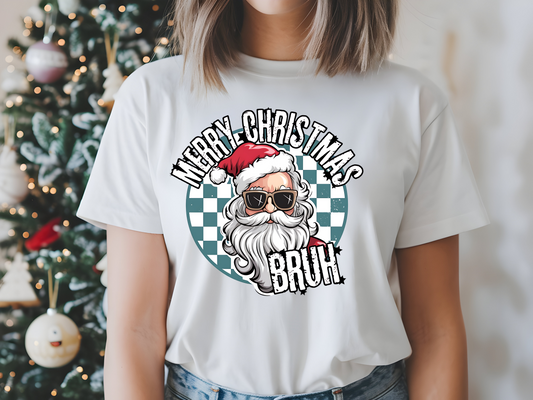 Merry Christmas Bruh Unisex Heavy Cotton Tee - Fun Holiday T-Shirt for Christmas Celebration