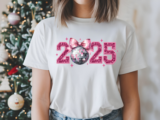 2025 Disco Ball Unisex Tee - Perfect for New Year Celebrations!