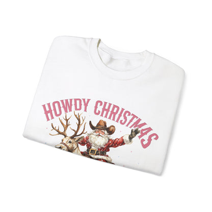 Howdy Christmas Unisex Crewneck Sweatshirt