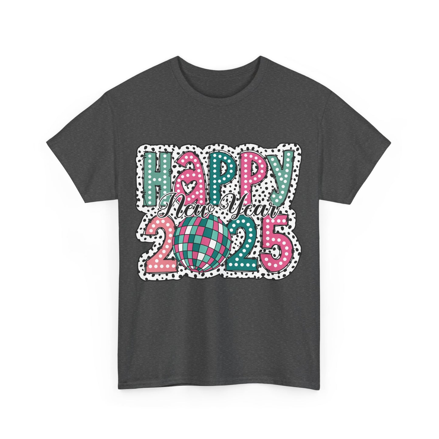 Happy New Year 2025 Unisex Heavy Cotton Tee - Celebrate in Style!