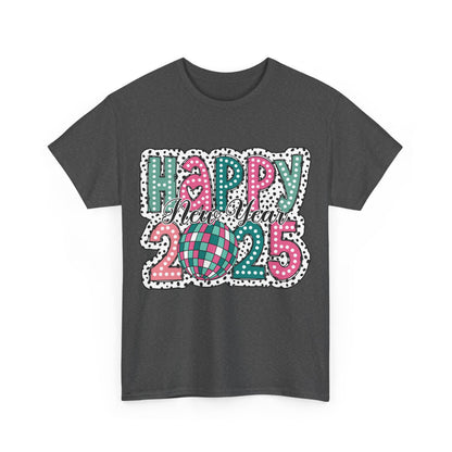 Happy New Year 2025 Unisex Heavy Cotton Tee - Celebrate in Style!