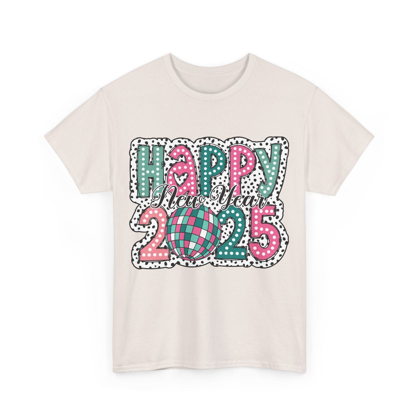 Happy New Year 2025 Unisex Heavy Cotton Tee - Celebrate in Style!